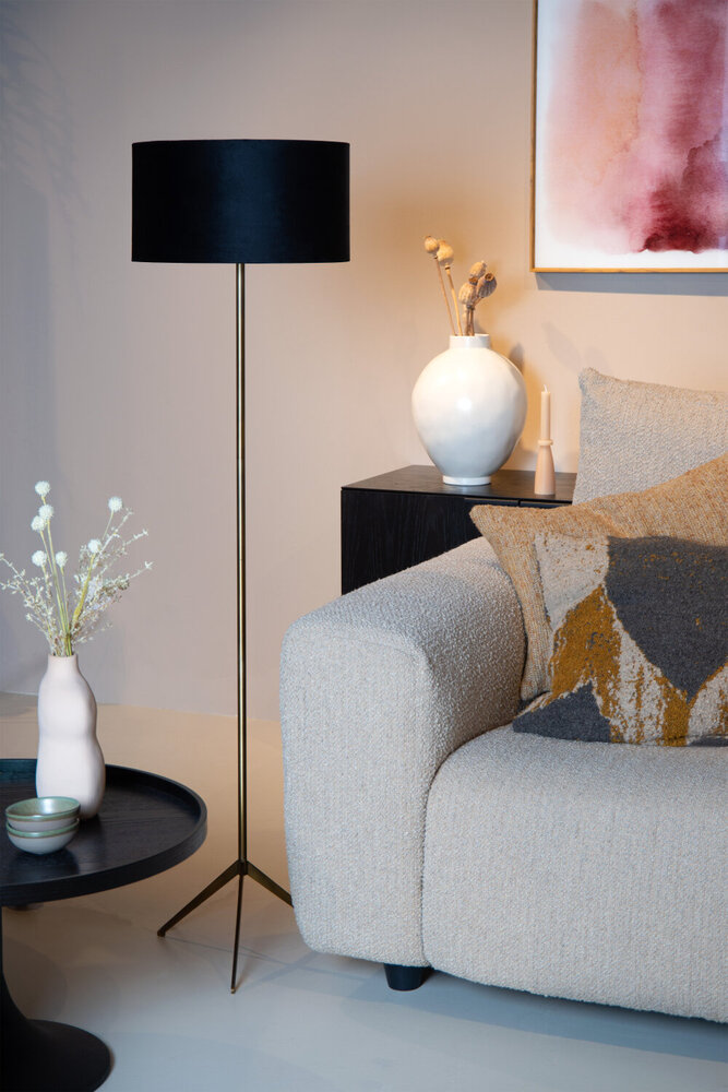 Lucide TONDO - Vloerlamp - Ø 38 cm - 1xE27 - Mat Goud / Messing Lucide TONDO - Vloerlamp - Ø 38 cm - 1xE27 - Mat Goud / Messing