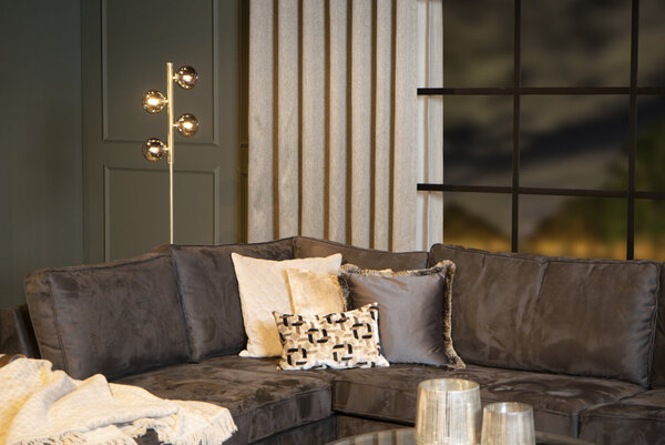 Lucide TYCHO - Vloerlamp - 4xG9 - Mat Goud / Messing Lucide TYCHO - Vloerlamp - 4xG9 - Mat Goud / Messing