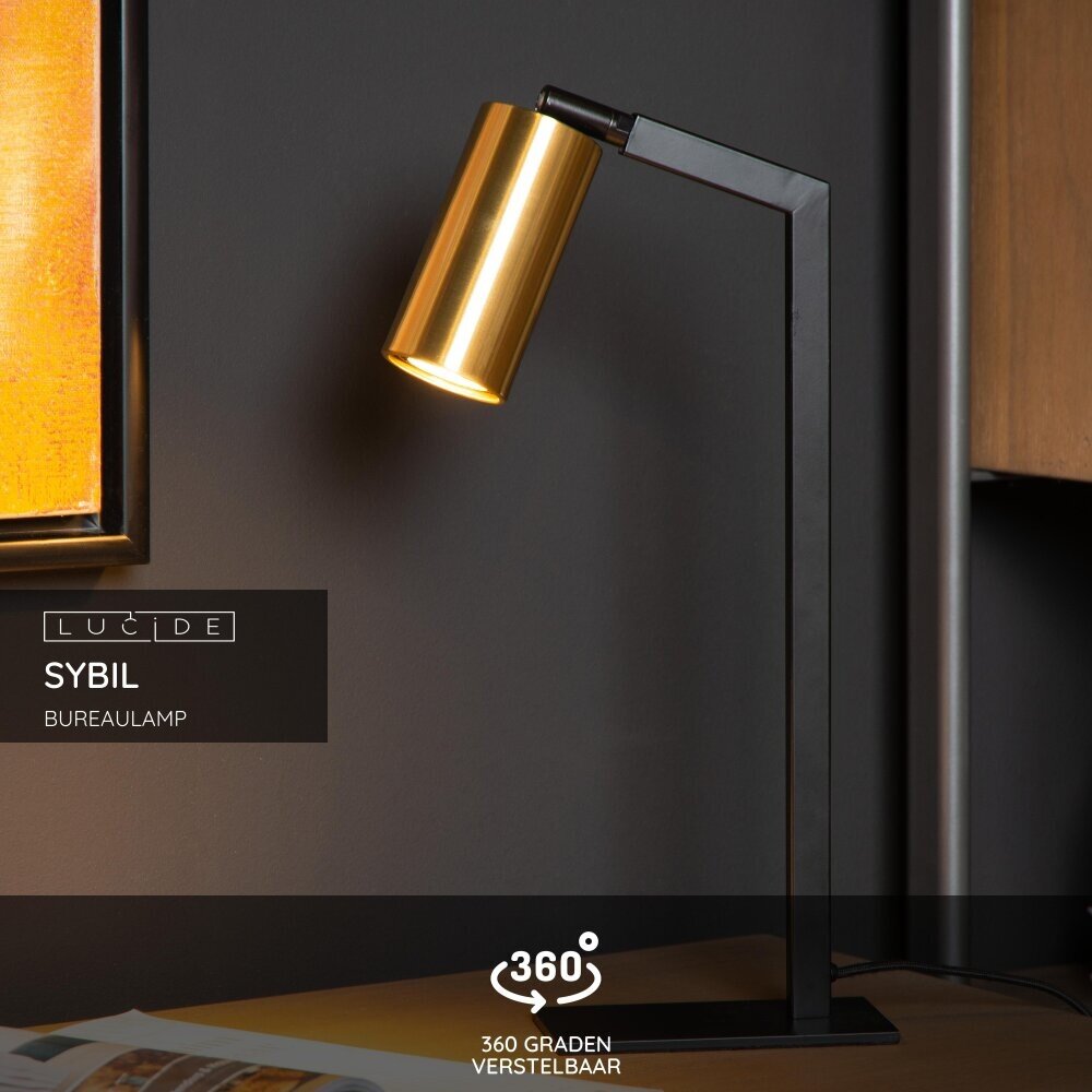 Lucide SYBIL - Bureaulamp - 1xGU10 (MR16) - Zwart Lucide SYBIL - Bureaulamp - 1xGU10 (MR16) - Zwart