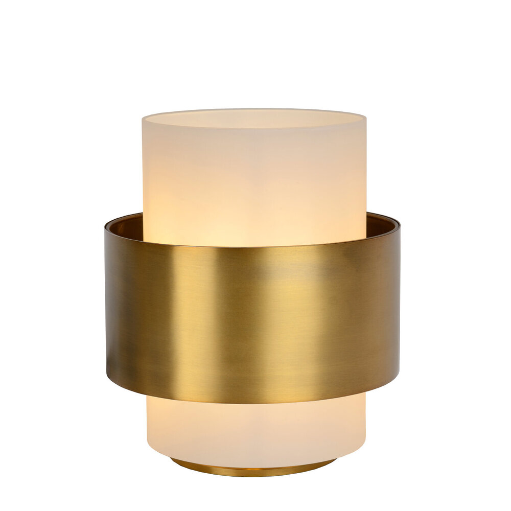 Lucide FIRMIN - Tafellamp - Ø 20 cm - 1xE27 - Mat Goud / Messing