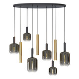 Lucide JOANET - Hanglamp - 4xE27 & 3xGU10 - Messing Lucide JOANET - Hanglamp - 4xE27 & 3xGU10 - Messing