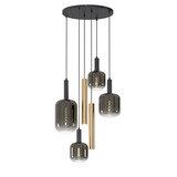 Lucide JOANET Tube - Hanglamp - Ø 65 cm - 4xE27 - Messing