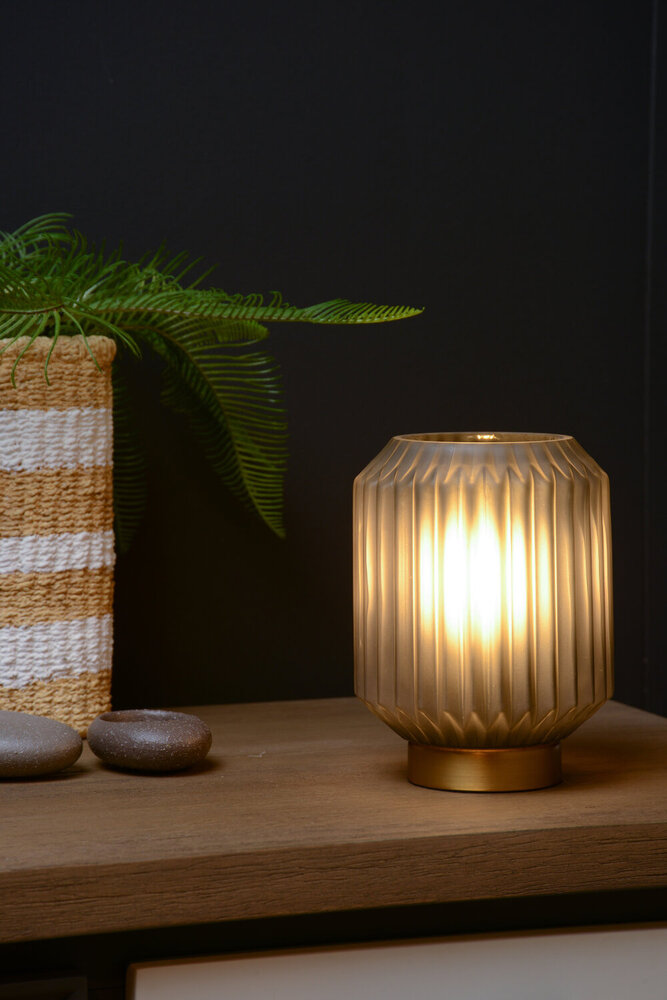 Lucide SUENO - Tafellamp - Ø 13 cm - 1xE14 - Grijs Lucide SUENO - Tafellamp - Ø 13 cm - 1xE14 - Grijs