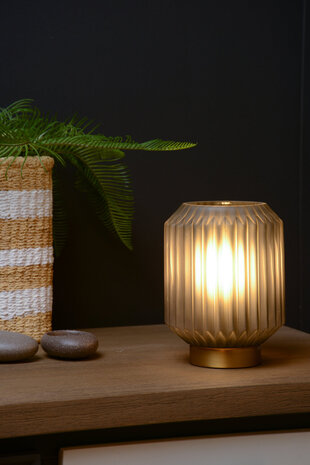 Lucide SUENO - Tafellamp - Ø 13 cm - 1xE14 - Grijs Lucide SUENO - Tafellamp - Ø 13 cm - 1xE14 - Grijs