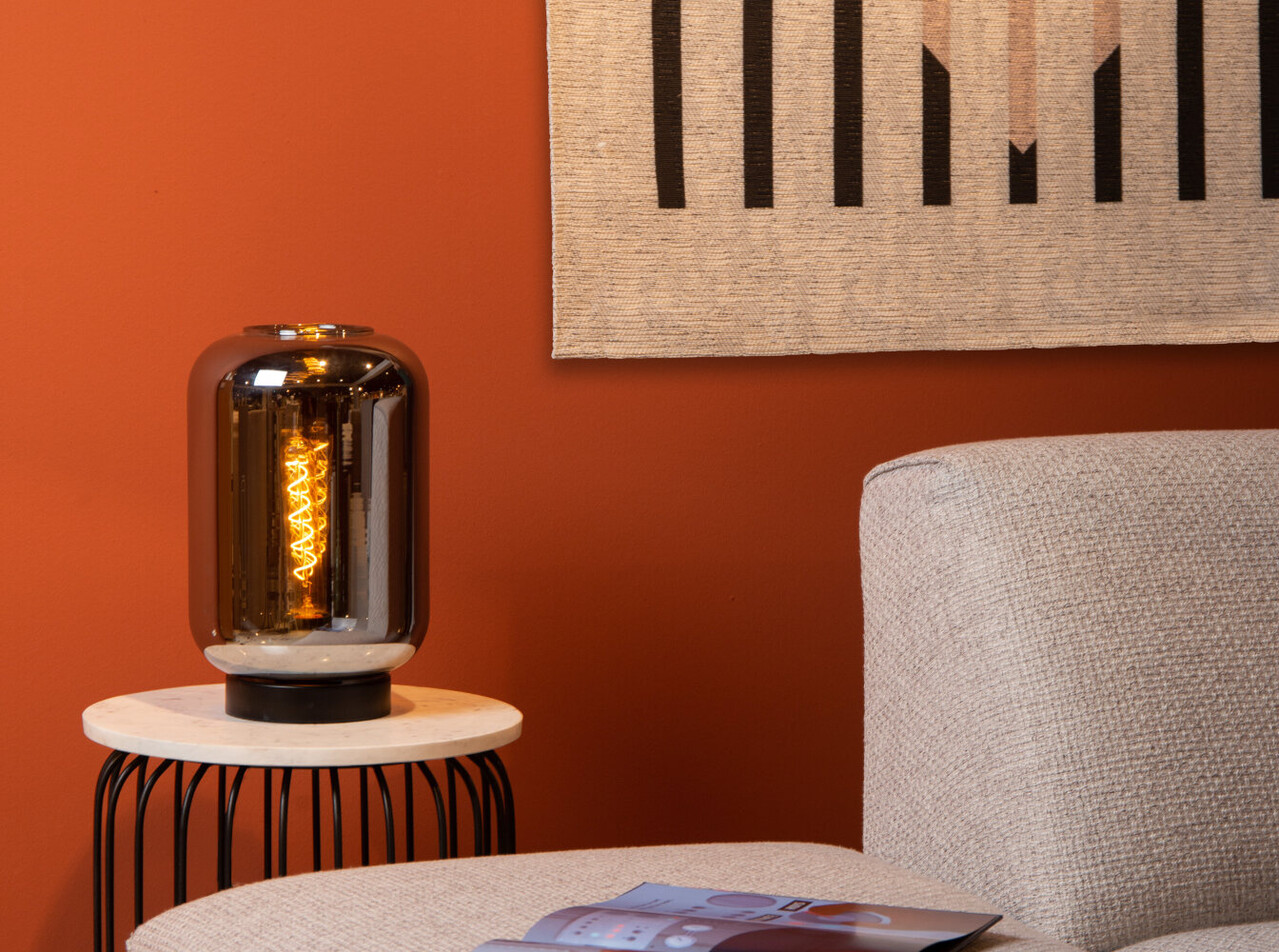 Lucide JOANET - Tafellamp - Ø 22 cm - 1xE27 - Fumé Lucide JOANET - Tafellamp - Ø 22 cm - 1xE27 - Fumé