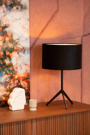 Lucide TONDO - Tafellamp - Ø 30 cm - 1xE27 - Zwart Lucide TONDO - Tafellamp - Ø 30 cm - 1xE27 - Zwart