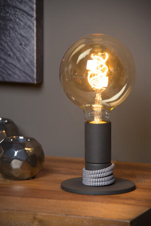 Lucide MARIT - Tafellamp - 1xE27 - Zwart Lucide MARIT - Tafellamp - 1xE27 - Zwart