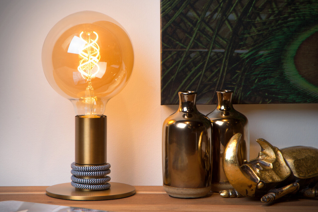 Lucide MARIT - Tafellamp - 1xE27 - Mat Goud / Messing Lucide MARIT - Tafellamp - 1xE27 - Mat Goud / Messing