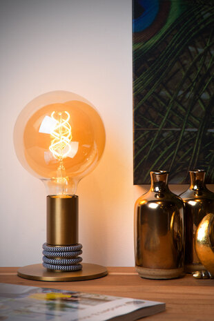 Lucide MARIT - Tafellamp - 1xE27 - Mat Goud / Messing Lucide MARIT - Tafellamp - 1xE27 - Mat Goud / Messing