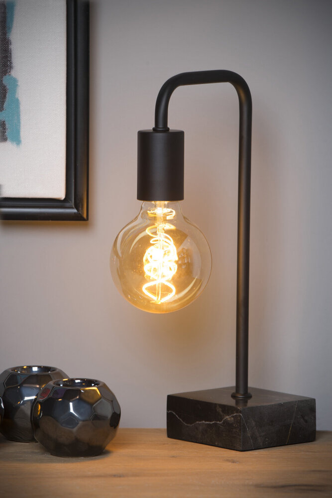 Lucide LORIN - Tafellamp - 1xE27 - Zwart Lucide LORIN - Tafellamp - 1xE27 - Zwart