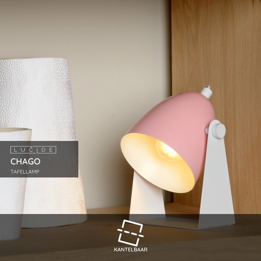 Lucide CHAGO - Tafellamp - 1xE14 - Roze Lucide CHAGO - Tafellamp - 1xE14 - Roze