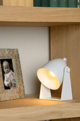 Lucide CHAGO - Tafellamp - 1xE14 - Wit Lucide CHAGO - Tafellamp - 1xE14 - Wit