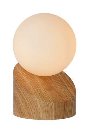 Lucide LEN - Tafellamp - Ø 10 cm - 1xG9 - Lichte houtlook