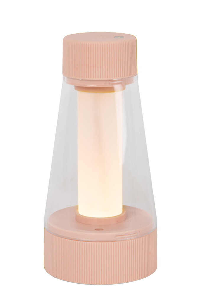 Lucide LORALI - Oplaadbare Tafellamp Binnen/Buiten - Accu/Batterij - Ø 7,7 cm - LED Dimb. - 1x1,2W 2600K/3000K - IP44 - Roze Lucide LORALI - Oplaadbare Tafellamp Binnen/Buiten - Accu/Batterij - Ø 7,7 cm - LED Dimb. - 1x1,2W 2600K/3000K - IP44 - Roze