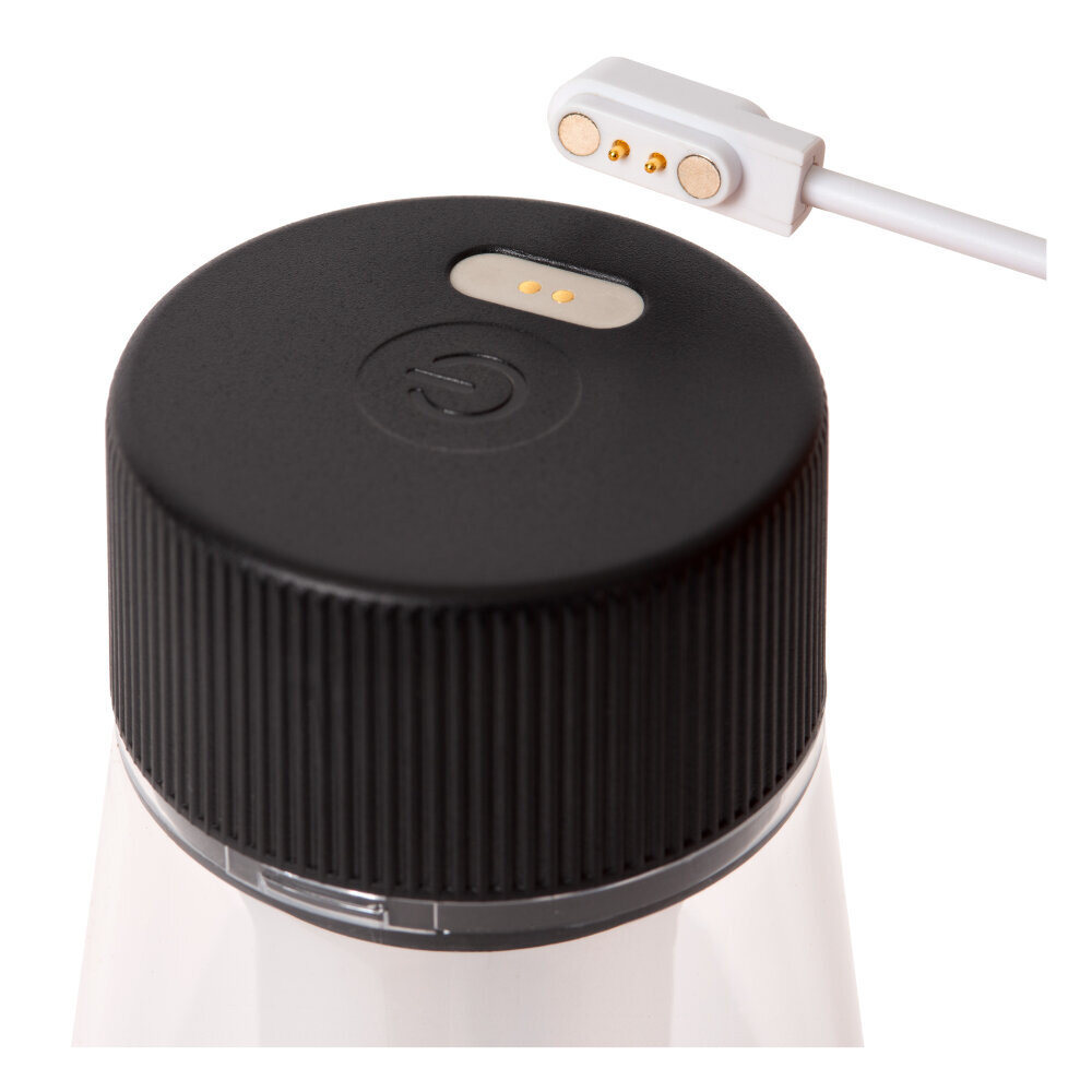 Lucide LORALI - Oplaadbare Tafellamp Binnen/Buiten - Accu/Batterij - Ø 7,7 cm - LED Dimb. - 1x1,2W 2600K/3000K - IP44 - Zwart