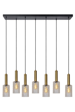 Lucide CORALIE - Hanglamp - 7xE27 - Transparant