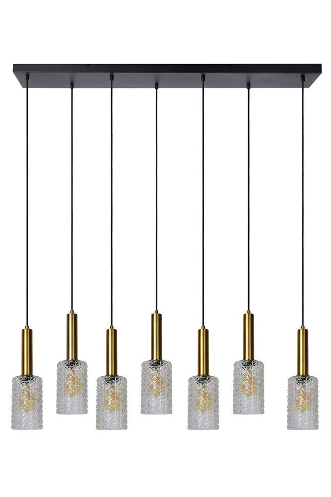 Lucide CORALIE - Hanglamp - 7xE27 - Transparant