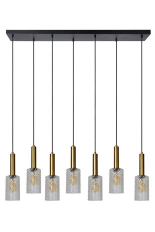 Lucide CORALIE - Hanglamp - 7xE27 - Transparant