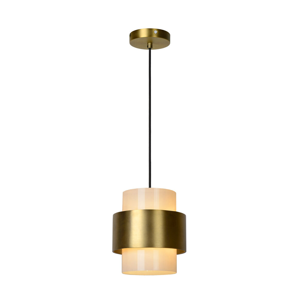 Lucide FIRMIN - Hanglamp - Ø 20 cm - 1xE27 - Mat Goud / Messing