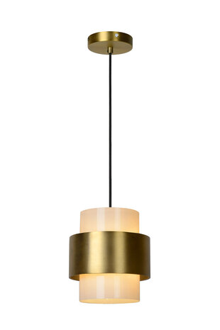 Lucide FIRMIN - Hanglamp - Ø 20 cm - 1xE27 - Mat Goud / Messing Lucide FIRMIN - Hanglamp - Ø 20 cm - 1xE27 - Mat Goud / Messing