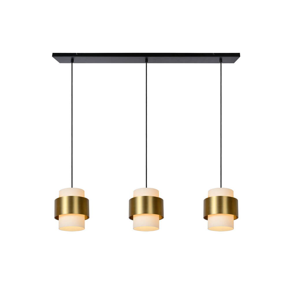 Lucide FIRMIN - Hanglamp - 3xE27 - Mat Goud / Messing