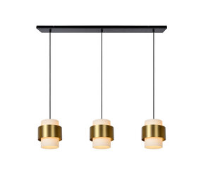 Lucide FIRMIN - Hanglamp - 3xE27 - Mat Goud / Messing Lucide FIRMIN - Hanglamp - 3xE27 - Mat Goud / Messing