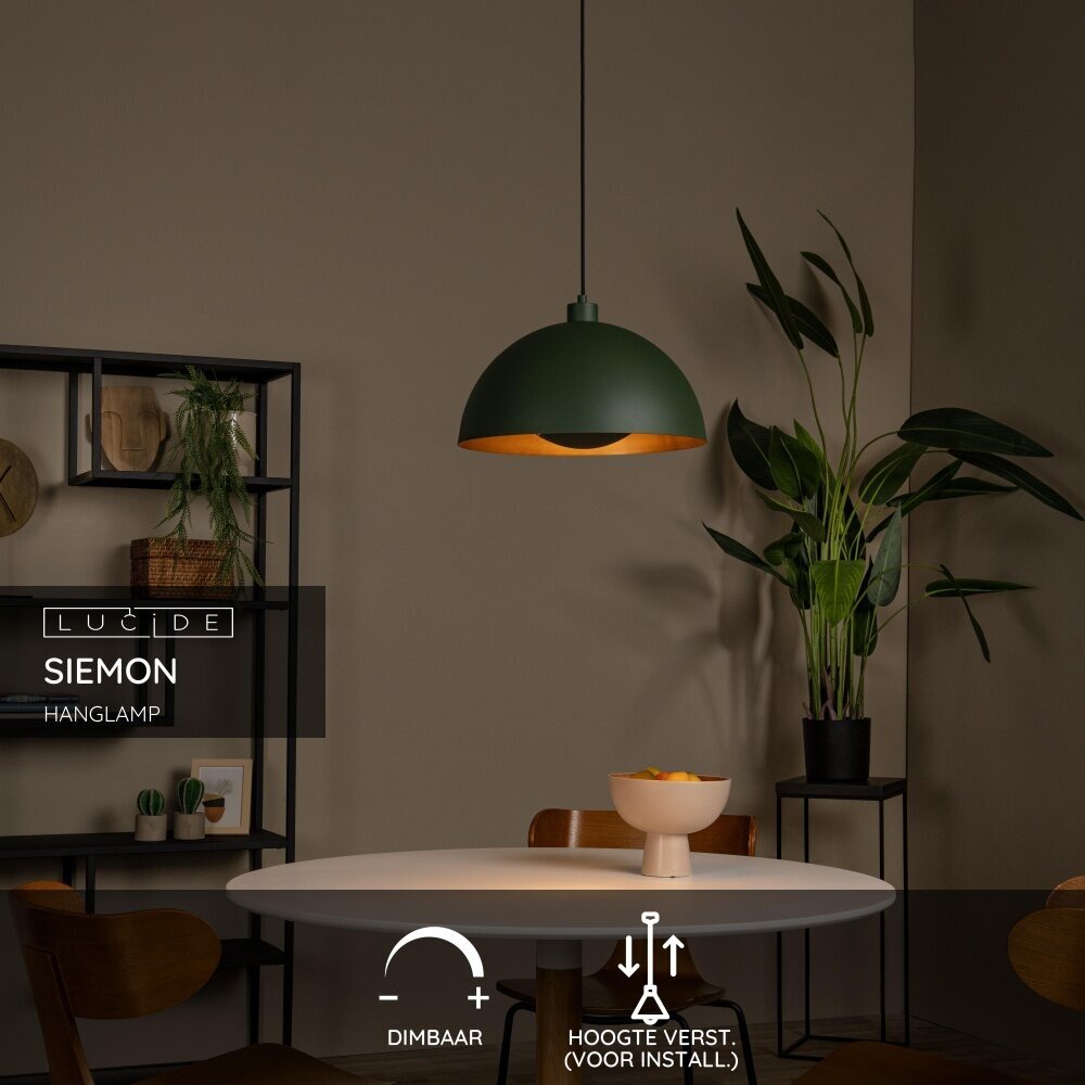 Lucide SIEMON - Hanglamp - Ø 40 cm - 1xE27 - Groen Lucide SIEMON - Hanglamp - Ø 40 cm - 1xE27 - Groen