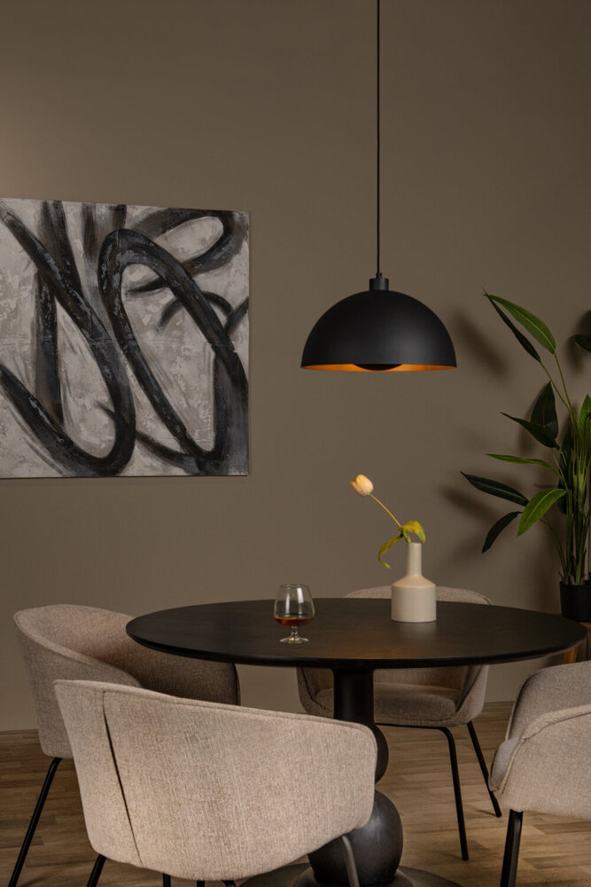 Lucide SIEMON - Hanglamp - Ø 40 cm - 1xE27 - Zwart