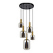Lucide JOANET - Hanglamp - Ø 66 cm - 2xE27 - Fumé