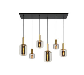Lucide JOANET - Hanglamp - 6xE27 - Fumé Lucide JOANET - Hanglamp - 6xE27 - Fumé