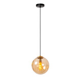 Lucide MONSARAZ - Hanglamp - Ø 25 cm - 1xE27 - Amber Lucide MONSARAZ - Hanglamp - Ø 25 cm - 1xE27 - Amber