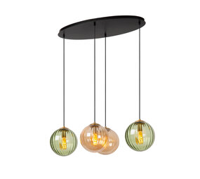 Lucide MONSARAZ - Hanglamp - 4xE27 - Groen Lucide MONSARAZ - Hanglamp - 4xE27 - Groen