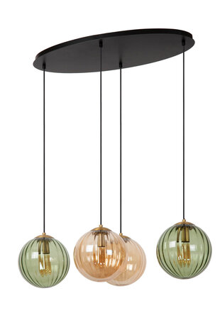 Lucide MONSARAZ - Hanglamp - 4xE27 - Groen Lucide MONSARAZ - Hanglamp - 4xE27 - Groen