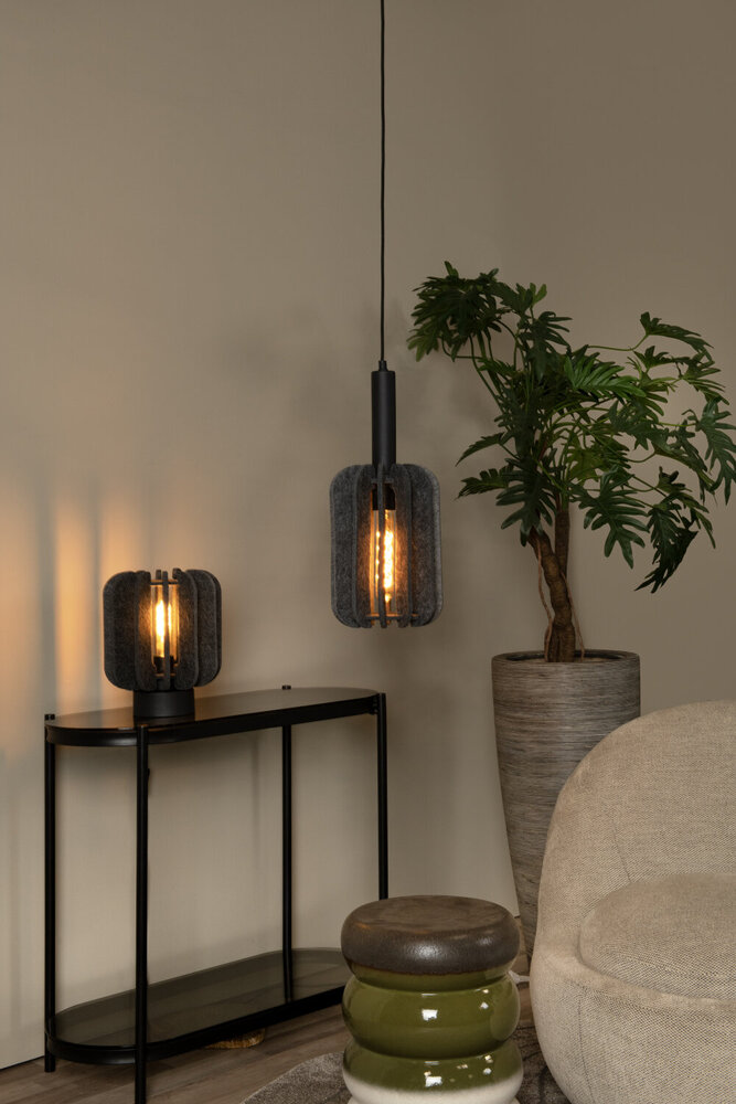 Lucide RAFAL - Hanglamp - Ø 20 cm - 1xE27 - Grijs Lucide RAFAL - Hanglamp - Ø 20 cm - 1xE27 - Grijs