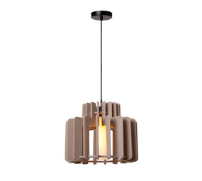 Lucide ROLLO - Hanglamp - 1xE27 - Taupe Lucide ROLLO - Hanglamp - 1xE27 - Taupe