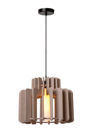 Lucide ROLLO - Hanglamp - 1xE27 - Taupe Lucide ROLLO - Hanglamp - 1xE27 - Taupe