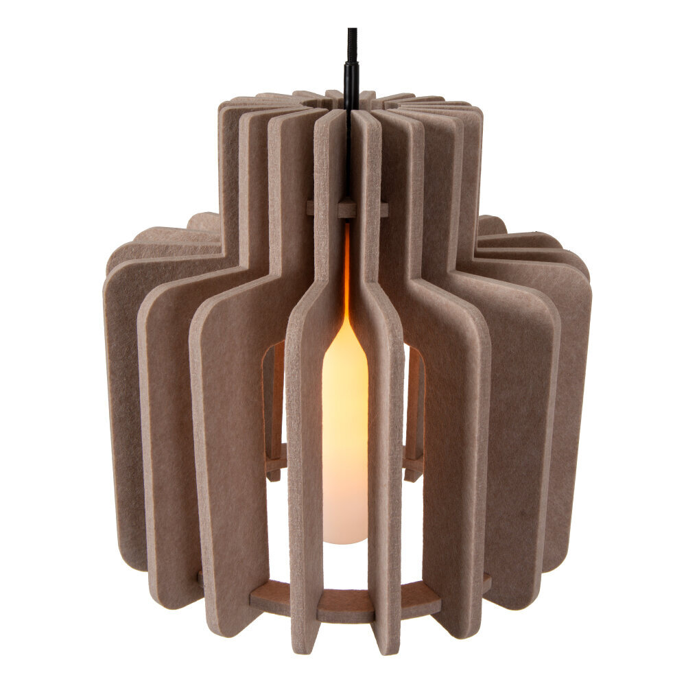 Lucide ROLLO - Hanglamp - 1xE27 - Taupe Lucide ROLLO - Hanglamp - 1xE27 - Taupe