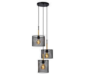 Lucide BASKETT - Hanglamp - 3xE27 - Zwart Lucide BASKETT - Hanglamp - 3xE27 - Zwart
