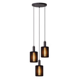 Lucide LAMBRES - Hanglamp - 3xE27 - Zwart Lucide LAMBRES - Hanglamp - 3xE27 - Zwart