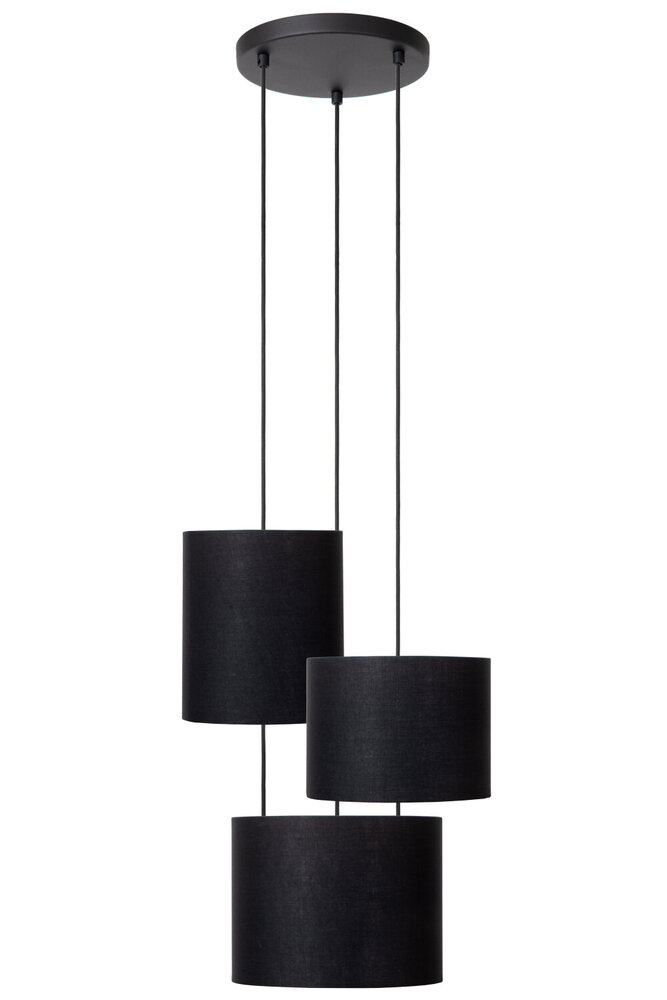 Lucide MAYA - Hanglamp - Ø 46 cm - 3xE27 - Zwart Lucide MAYA - Hanglamp - Ø 46 cm - 3xE27 - Zwart
