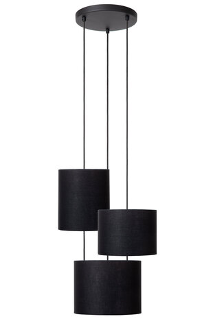 Lucide MAYA - Hanglamp - Ø 46 cm - 3xE27 - Zwart Lucide MAYA - Hanglamp - Ø 46 cm - 3xE27 - Zwart