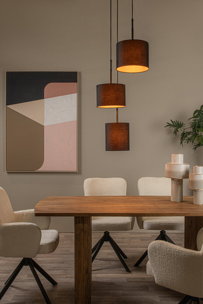 Lucide MAYA - Hanglamp - Ø 46 cm - 3xE27 - Zwart Lucide MAYA - Hanglamp - Ø 46 cm - 3xE27 - Zwart