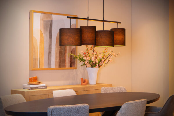 Lucide MAYA - Hanglamp - 4xE27 - Zwart Lucide MAYA - Hanglamp - 4xE27 - Zwart