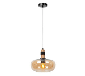 Lucide ILONA - Hanglamp - Ø 30 cm - 1xE27 - Amber Lucide ILONA - Hanglamp - Ø 30 cm - 1xE27 - Amber