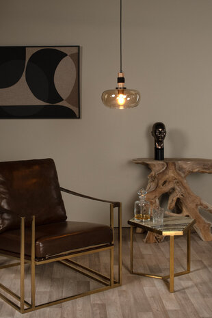 Lucide ILONA - Hanglamp - Ø 30 cm - 1xE27 - Amber