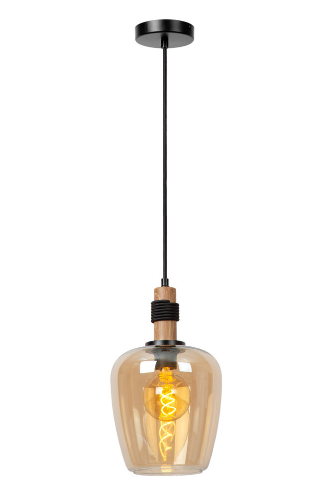 Lucide ILONA - Hanglamp - Ø 22 cm - 1xE27 - Amber Lucide ILONA - Hanglamp - Ø 22 cm - 1xE27 - Amber