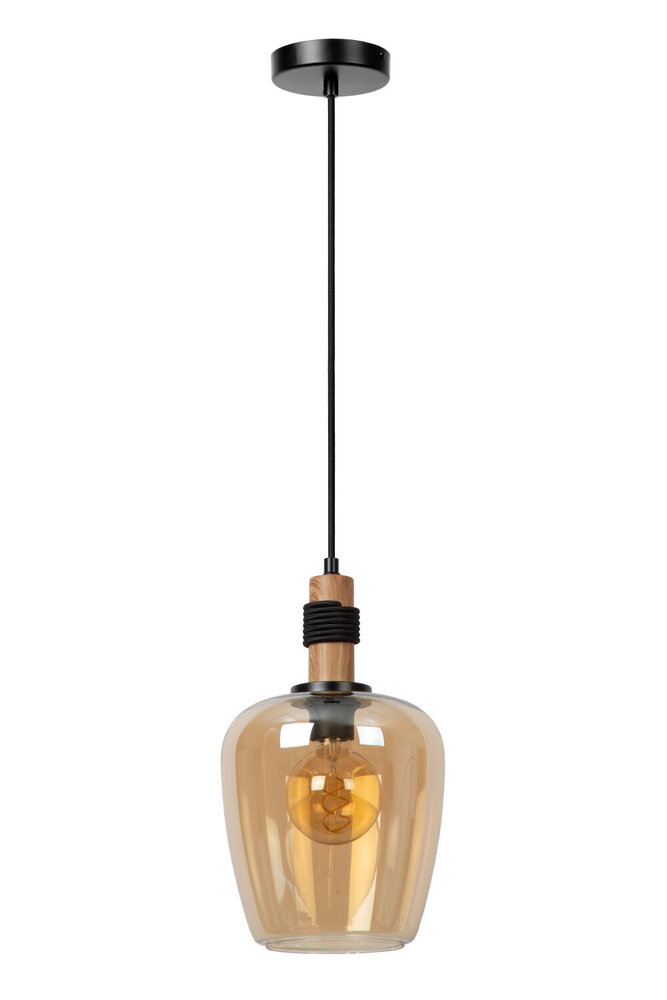 Lucide ILONA - Hanglamp - Ø 22 cm - 1xE27 - Amber Lucide ILONA - Hanglamp - Ø 22 cm - 1xE27 - Amber