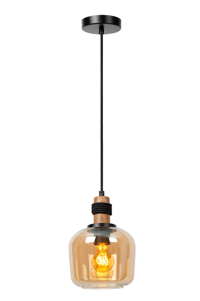 Lucide ILONA - Hanglamp - Ø 18 cm - 1xE27 - Amber Lucide ILONA - Hanglamp - Ø 18 cm - 1xE27 - Amber