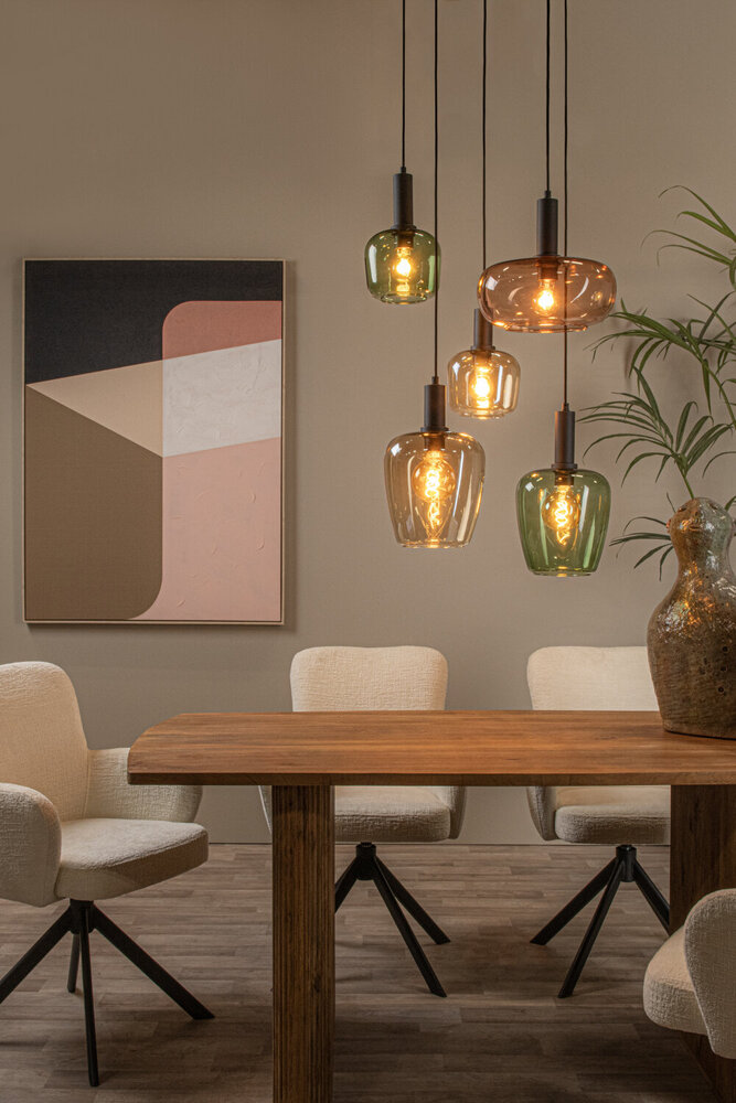 Lucide ILONA - Hanglamp - 5xE27 - Zwart Lucide ILONA - Hanglamp - 5xE27 - Zwart