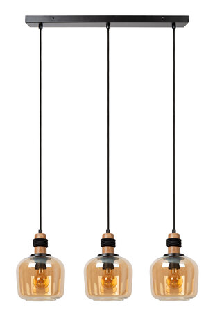 Lucide ILONA - Hanglamp - 3xE27 - Amber Lucide ILONA - Hanglamp - 3xE27 - Amber